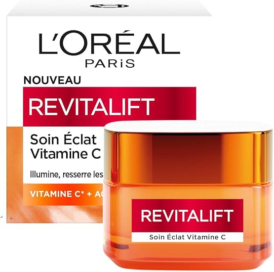 L'Oréal Paris Vitamin C Radiance Cream Day Cream Brightens the Skin, Tightens Pores, Reduces Fine Lines, Enriched with Vitamin C and Salicylic Acid - Revitalift Clinical - Capacity: 50 ml - Image 1