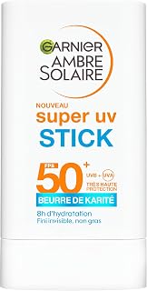 GARNIER - Ambre Solaire - Super UV Stick SPF 50+ Visage & Zones Sensibles - Protection Solaire Invisible & Non Teintée - Hydrate et Protège la Peau des UV - Fini Non Gras - Tous Types de Peaux - Image 1