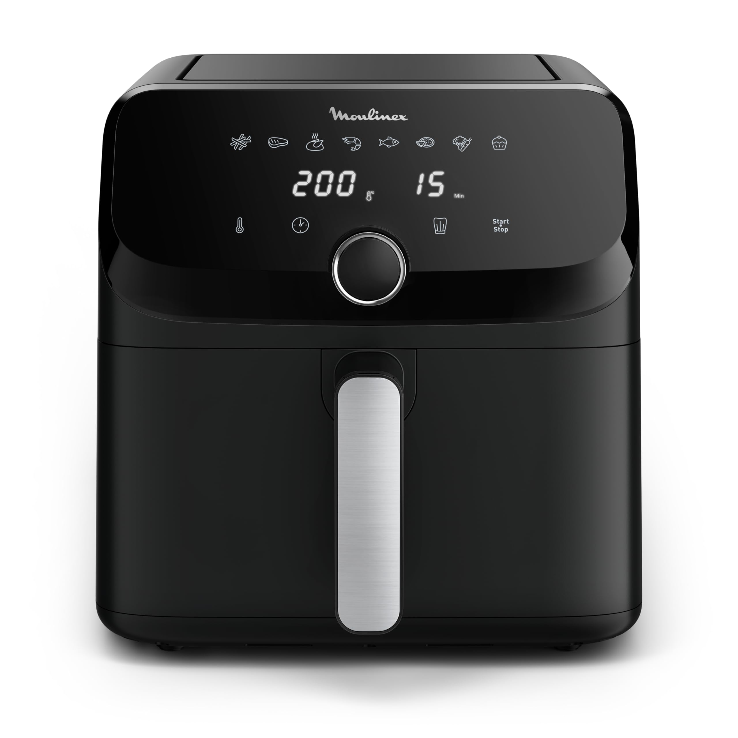 Moulinex Easy Fry Mega, compact air fryer, Mono drawer 7.5 L, Up to 8 people, 8 programs, black EZ8558F0 - Image 1