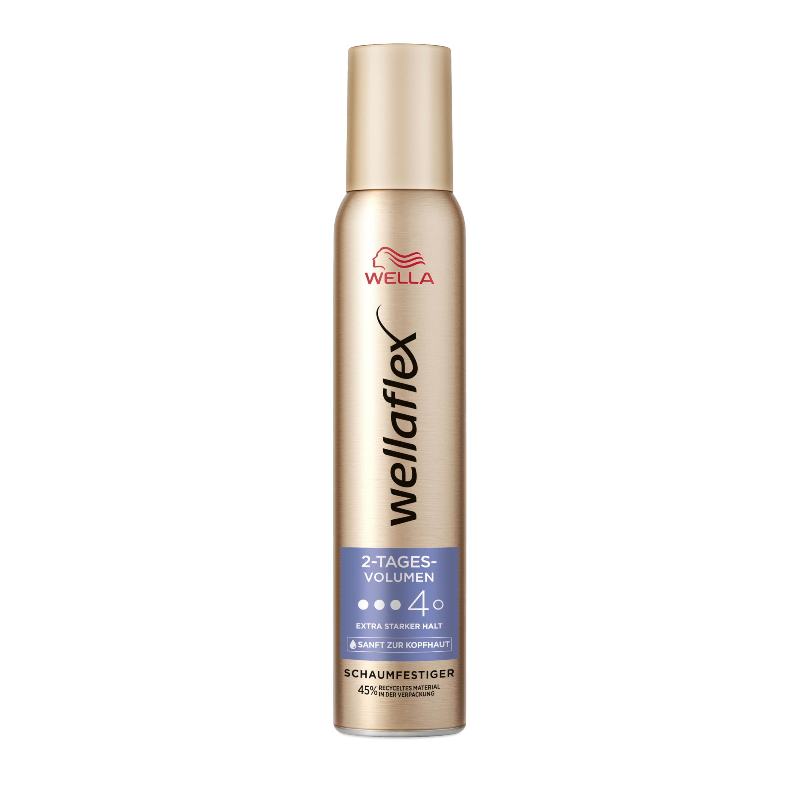 Wellaflex Styling Mousse for Women - Flexible Hold Up to 2 Days - For Voluminous Hair - Gentle on Scalp - Dermatologically Tested - Silicone Free - Hold 2-200ml - Image 1