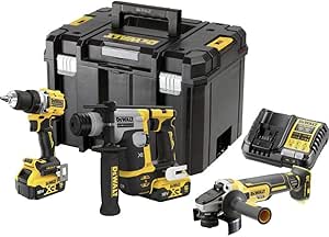 Dewalt DCK355P2T-QW Akku-Bohrschrauber, Akku-Bohrhammer, Akku-Winkelschleifer 18V 5Ah Li-Ion inc - Image 1