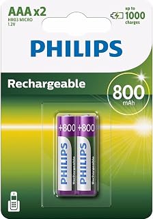 Philips R03B2A80 Batterie rechargeable 800mAh AAA 2 pièces - Image 1