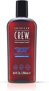 American Crew - Anti-Dandruff + Dry Scalp - Shampoing Antipelliculaire - Soin Cheveux Cuir Chevelu Sec - Soin pour les Cheveux Hydratant - Shampooing contre l'Excès de Sébum - 250 ml - Image 1