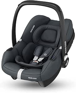 Maxi-Cosi CabrioFix i-Size Baby Car Seat, 0 to 12 Months, Maximum 12 kg, ISOFIX Lightweight Car Seat (3.2 kg), Large Canopy, Ultra-Fleece, Compatible with Maxi-Cosi Strollers, Essential Graphite - Image 1