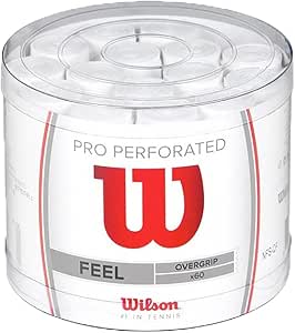 Wilson, Pro Overgrip Perforated, Unisex, White, 12 Pieces, WRZ4006WH - Image 1