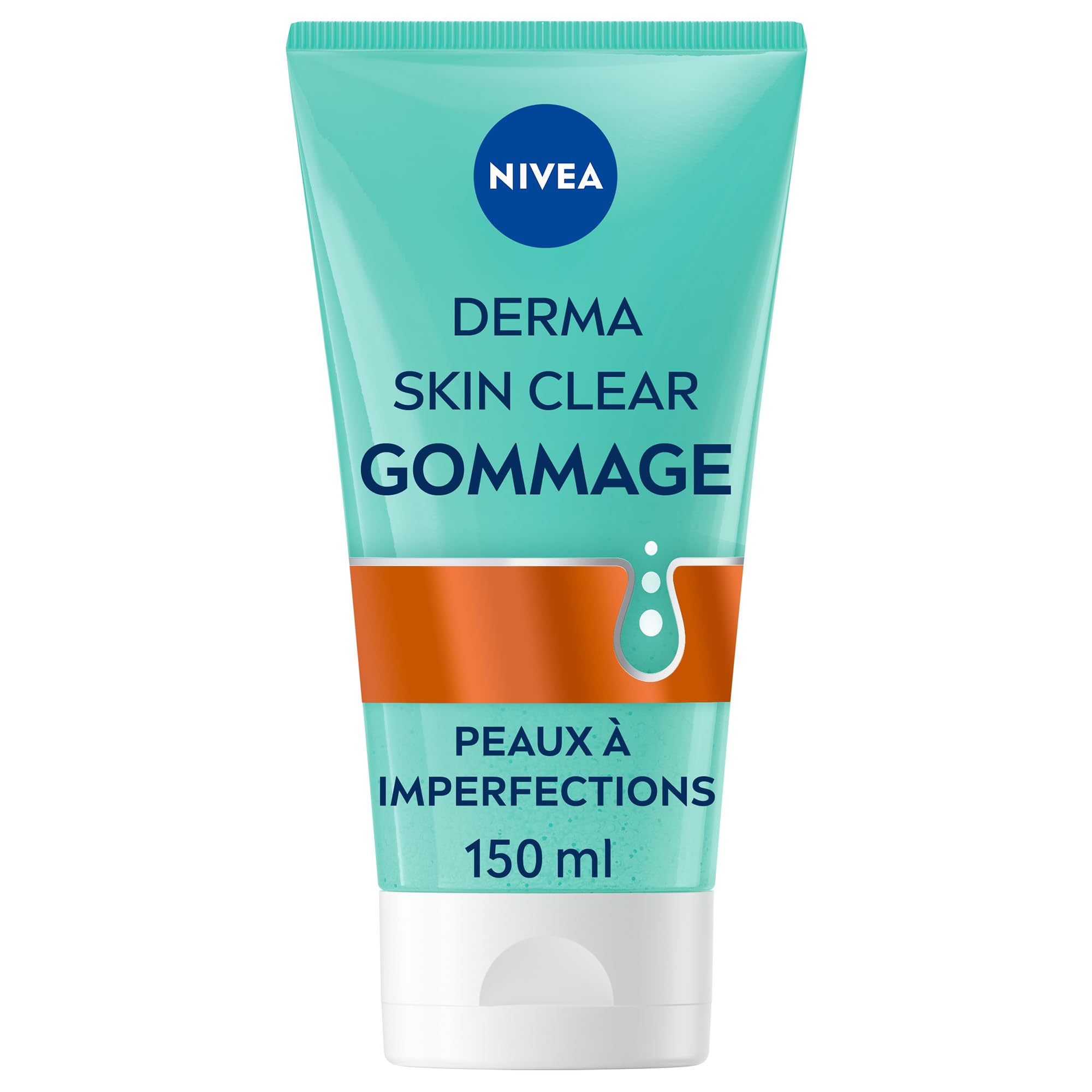 NIVEA Derma Skin Clear Face Scrub (1 x 150 ml) - Exfoliating Face Treatment for Blackheads - Exfoliating with Salicylic Acid & Niacinamide - Face Wash for Blemished Skin - Image 1