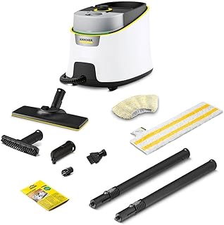 Kärcher Nettoyeur Vapeur SC 4 Deluxe, Pression Vapeur : 4 bar, Préchauffage : 3 min, Surface : 130 m², Réservoir : 0,5 l + 1,3 l, avec Kit de Nettoyage de sol EasyFix, Buses, Brosses, Bonnette - Image 1