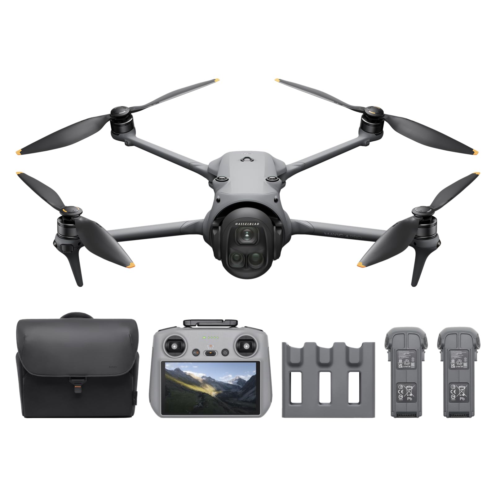 Fly More DJI Mavic 4 Pro Bundle with DJI RC 2, Triple Camera Flagship Drone with Hasselblad CMOS 4/3 100MP Camera, 30km Video Transmission, 51min Max Flight Time, Charging Station - Image 1