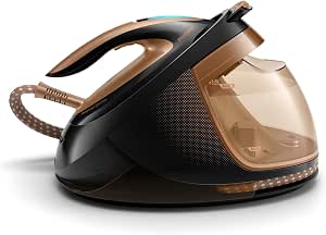 Philips PerfectCare Elite Plus Steam Generator – Power 2700W, 600 g Steam Effect, Pressure 8 Bars, OptimalTEMP Technology, Eco, T-IonicGlide Sole, 1.8L Tank, Black/Gold (GC9682/80) - Image 1