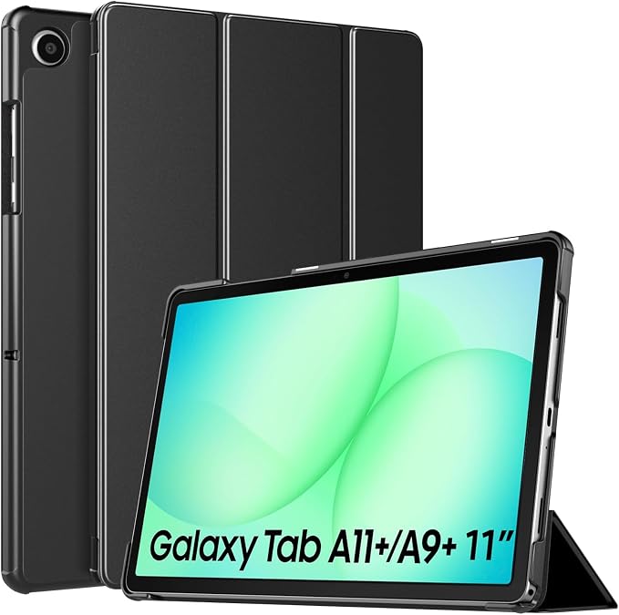 TiMOVO Case for Samsung Galaxy Tab A11+ Plus/A9+ Plus 11 Inch (2025/2023), Slim Lightweight Hard Protective Back Cover Case with Stand Auto Wake/Sleep, Black - Image 1