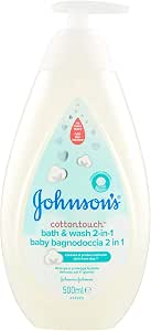 JOHNSON'S Baby, Cottontouch 2-in-1 Shower Bath for Kids and Newborns with Real Cotton, No Alcohol and Soap Sulphate Dyes, No More Tears, 500ml - Image 1