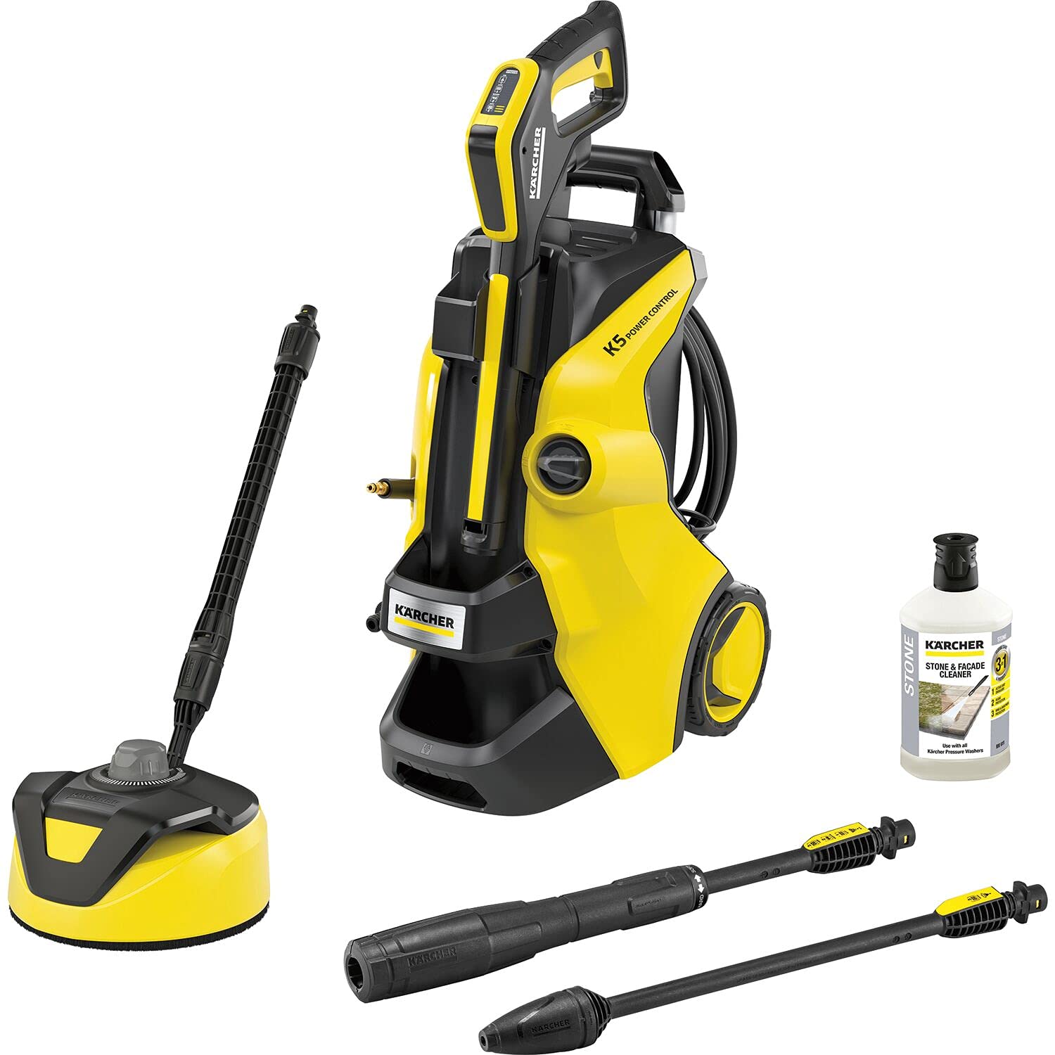 Kärcher K 5 Power Control Home Pressure Washer, Pressure: Max. 145 Bar, Flow Rate: 500 l/h, Surface Area: 40 m²/h, Water Filter, Weight: 13 kg, High Pressure Gun, Rotabuse, Lance, Home Kit - Image 1