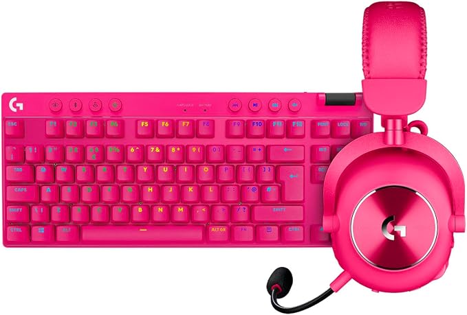 Logitech G PRO X TKL LIGHTSPEED Wireless Gaming Keyboard, Ultra-Portable + Pro X 2 Lightspeed Bluetooth Audio Headset, Bluetooth/USB/3.5 mm Aux, PC, PS5, PS4, Nintendo Switch, AZERTY FRA Layout, - Image 1
