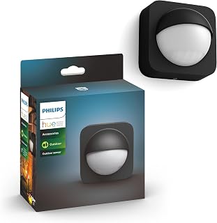 Philips Hue, capteur de Mouvement extérieur, Accessoire d'éclairage Intelligent pour Le contrôle de la lumière extérieure, sans Fil, Noir - Image 1