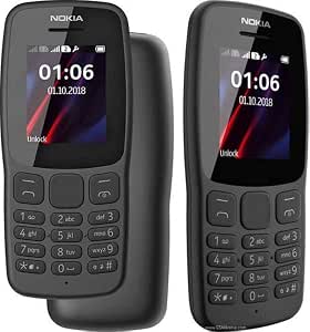 Nokia 106 Dual Sim 2018 Dark Grey with LED Torch FM Radio Big Button Phone - Image 1