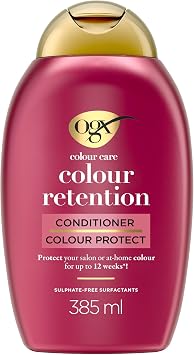 OGX | Colour Retention Conditioner (385ml Bottle) - Protective Conditioner to Prolong Color - Conditioner to help protect coloured hair - Image 1