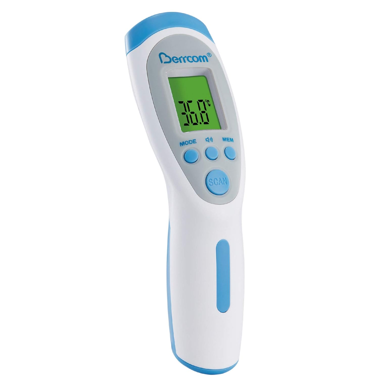 Berrcom Forehead Thermometer for Kids and Adults Digital Medical Non-Contact Infrared Thermometer for Babies Adults Space Objects Instant Time Measurement Memory Function - Image 1