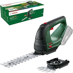 Bosch AdvancedShear 18V-10 Cordless Lawn Shear (Battery Free, 18 Volt System, Cuts Up to 85 m² Per Load, with Grass Trimmer Blade and Hedge Trimmer Blade, in Cardboard Packaging) - Image 1