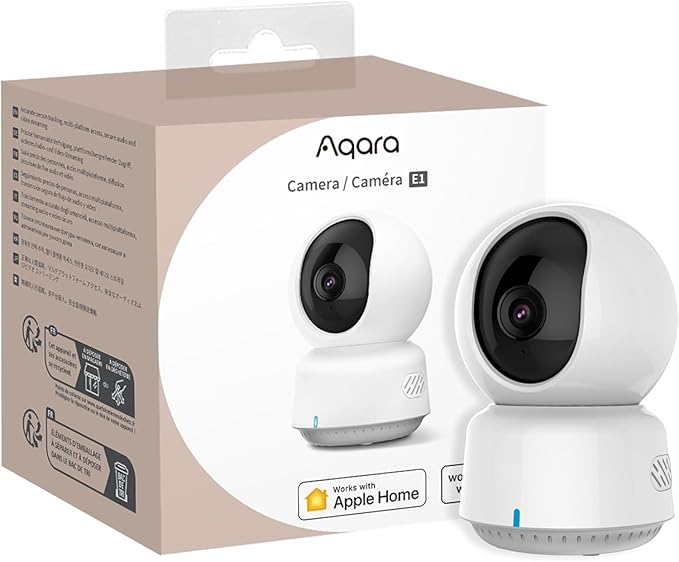 Aqara PT E1 Camera, 2K Indoor WiFi Camera, Smart Tracking, HomeKit Secure Video, Wi-FI 6, Two-Way Audio, Night Vision, Surveillance Camera Supports HomeKit, Google Home and IFTTT - Image 1