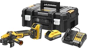 DeWalt DCG409H2T-QW 18 V 125 mm Grinder with 2 x 5Ah Powerstack Batteries - Image 1