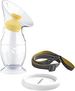 Medela Silicone breast milk collection for nursing mothers, milk saver with suction cup base and lid for storage, designed for daily breastfeeding - Image 1