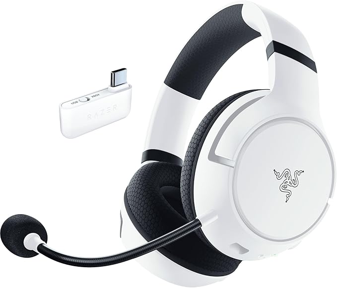 Razer Kaira HyperSpeed - Cross-Platform Wireless Gaming Headset for Xbox (HyperSpeed Wireless, 50mm Triforce Diaphragm, HyperClear Microphone, FlowKnit Memory Foam Pads) White - Image 1