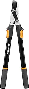 Fiskars Telescopic Pruning Shears for Fresh Wood, Non-Stick Coating, Hardened Precision Steel, Handle Length: 63 to 83 cm, Black/Orange, L13, 1027528 - Image 1