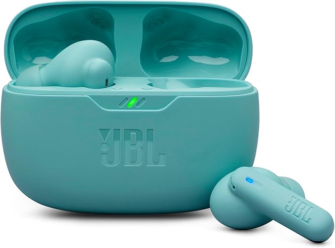 JBL Wave Beam 2, Wireless Bluetooth Headphones, Noise Reduction, 40 Hours of Battery Life, JBL Pure Bass Sound, Smart Ambient Technology and Multi-Point Connection, In-Ear Design, Blue - Image 1