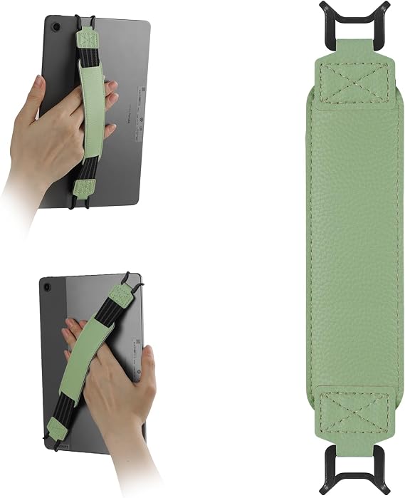 HoYiXi Soft Hand Strap for 9-11 Inch eReaders & Fire Tablet Compatible with Fire HD 10/iPad 9.7/iPad Mini/Galaxy Tab A8 A9/Huawei with Hand Strap High Elasticity Green - Image 1