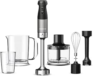 Kenwood Triblade XL Pro HBM80.322BK Hand Blender, 1200 W, Variable Speed, Mashed Foot, Whisk, Emulsifying Mouth, 500 ml Chopper, 700 and 250 ml Tumbler, Dishwasher Safe Parts - Image 1