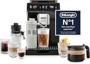 De'Longhi Eletta Explore Cold Brew ECAM452.67.G, Barista Coffee Machine with LatteCrema Hot and Cool, Espresso Machine, Automatic Coffee Machine, Cold Extraction, Coffee Pot Included, Dark Grey - Image 1