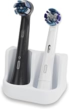 Holder for 2 brush heads - Compatible with Oral-B, IO, Philips Sonicare, Waterpik, Fairywill - Food Grade Silicone (White) - Image 1