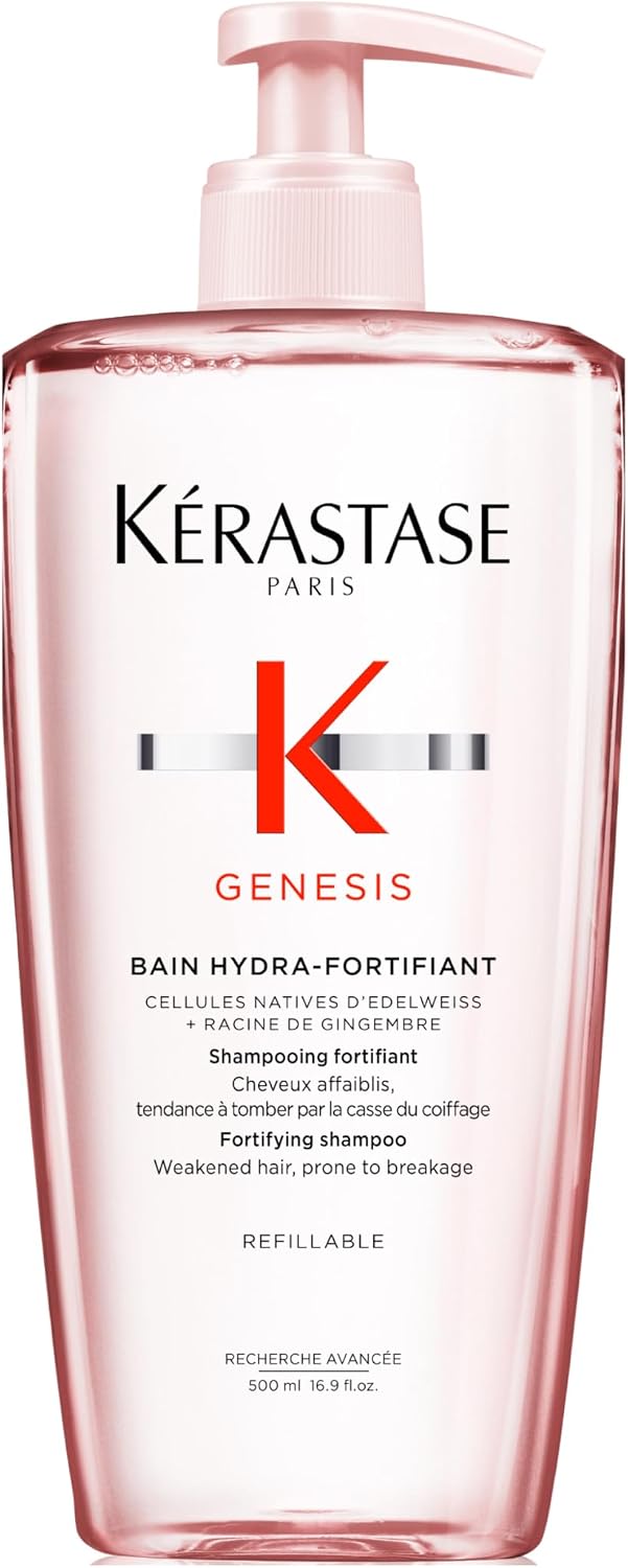 KÉRASTASE Genesis - Bain Hydra-Fortifiant - Shampoing Fortifiant Anti-Chute - Purifie & Renforce - Aminexil - Edelweiss & Racine de Gingembre - Cheveux Fins & Fragiles Sujets À La Chute - Image 1