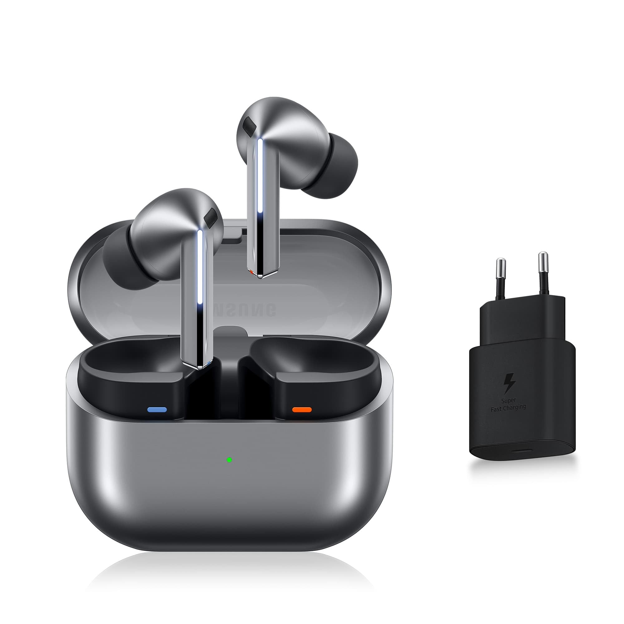Samsung Galaxy Buds3 Pro, Wireless Earbuds, Active Noise Cancelling, Bluetooth, Silver, Audio 360, Galaxy AI, Mains Charger Included, (FR Version) [Amazon Exclusive] - Image 1