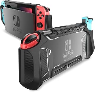 Mumba Coque pour Nintendo Switch [Série Blade] Protection Dockable Ergonomique Poignée TPU Étui NS Compatible avec Console Nintendo Switch & Manettes Joy-Con (Noir) - Image 1
