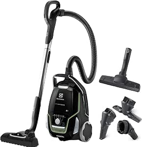 Electrolux UltraOne, Vacuum Cleaner with Bag, Ultra Quiet 65 dB, 2 Bags Included, Suction Performance, Ergonomic Handle, Eco-Friendly (70% Recycled Plastic), EUO9GREEN, Black          [Energy Class A] - Image 1