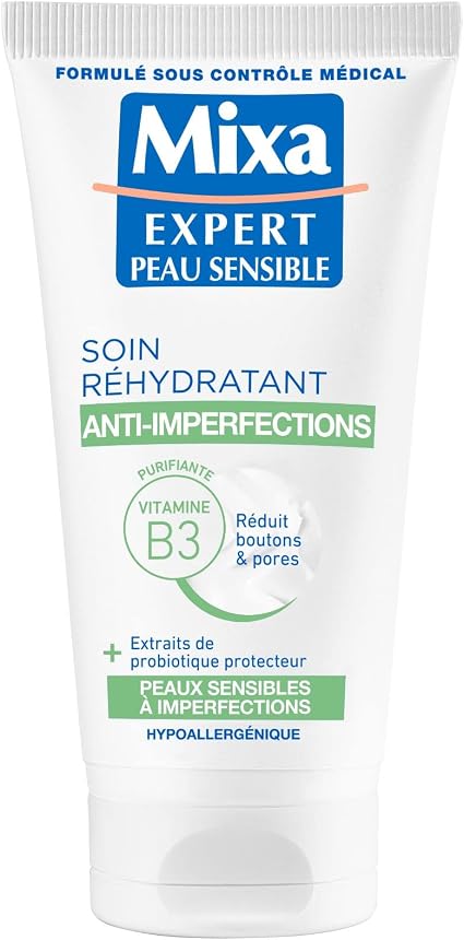 Mixa Expert Sensitive Skin - Highly Hydrating Anti-Blemish Treatment 2 in 1 - 50 ml - Image 1