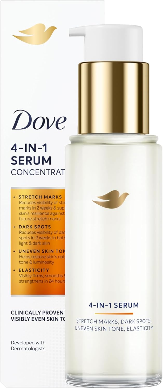 Dove Body Serum 4 in 1 for Stretch Marks, Dark Spots, Irregular Skin Tone and Loss of Elasticity Lotion with Tone Balance Complex, Niacinamide and Collagen Peptides 100ml 1 Piece - Image 1