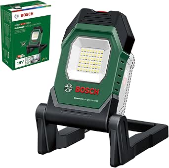 Bosch Sans fil Lampe de travail à LED/Lampe de chantier UniversalWorkLight 18V-2100 (max. 2 100 Lumen, 3 réglages de luminosité, tête d'éclairage inclinable à 10 niveaux ; sans batterie)          [Energy Class A+++] - Image 1