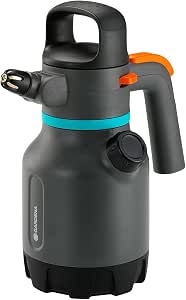 Gardena Pressure Sprayer 1.25 L Pressure Sprayer with 90° Elbow Nozzle, Second Opening with Extra Measuring Cap, Ergonomic Handle (11120-20) - Image 1