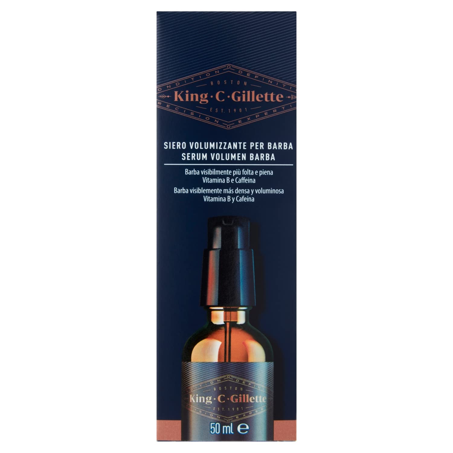 King C. Gillette Beard Volumizing Serum for Men with Vitamin B Complex and Caffeine 50ml Gift Idea for Men - Image 1