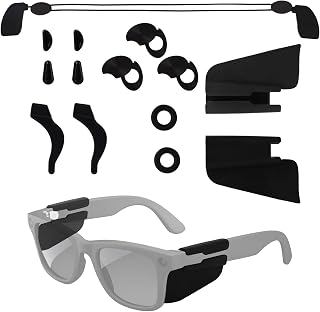 Accessoires pour Lunettes Connectées Ray-Ban Meta Wayfarer/Headliner/Skyler, Plaquettes Nasales Pare-Soleil Embouts Branches Protections Latérales & Cordon pour Maintien Optimal & Confort Accru - Image 1