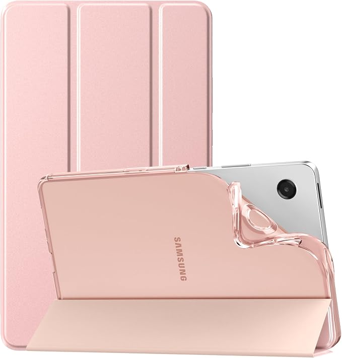 TiMOVO Case Compatible with Samsung Galaxy Tab A11/A9 8.7 Inch (2025/2023) SM-X130/X133/X135/X110/X115/X117, Translucent Frosted TPU Back Protective Case, Rose Gold - Image 1