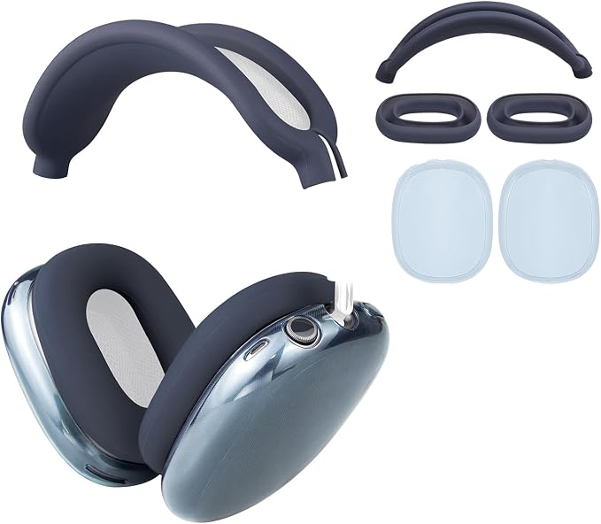 SOULWIT Silicone Protective Cover for Cushions + TPU Case + Replacement Headband for Apple Airpods Max Headset, Accessory for Apple Airpods Max - Image 1