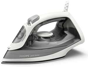 Philips 2000 Series Steam Iron - Up to 25 g/min Continuous Steam. 2000W. Water Tank 250 ml. Quick Steaming. 4 Settings. Ceramic Sole. Lightweight for Easy Ironing. Grey (DST2020/80) - Image 1