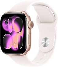 Apple Watch Series 11 [GPS 42 mm] Montre connectée avec boîtier Or Rose et Bracelet Sport Rose Tendre. Score de Sommeil, Moniteur d’activité, Suivi de la santé, écran Toujours activé - Image 1