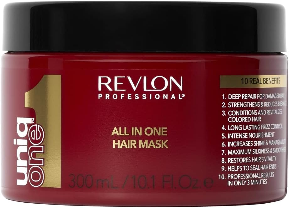 Revlon Professional UniqOne - Heat Protector for Hair - Instant Repair Hair Mask - Hair Care with 10 Benefits - Dry and Damaged Hair Care - Vegan Formula - 300 ml - Image 1