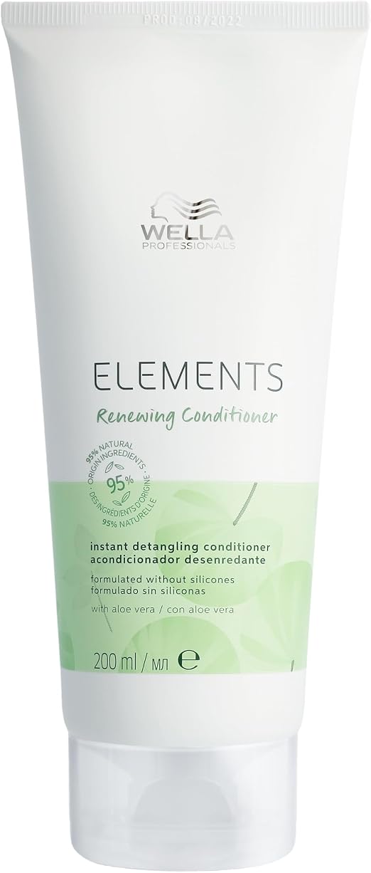 Wella Professionals Après-shampoing Elements Régénérant sans sulfate pour cuir chevelu normal à gras - Démêle instantanément, hydrate et prévient les frisottis, à l'aloe vera - Image 1