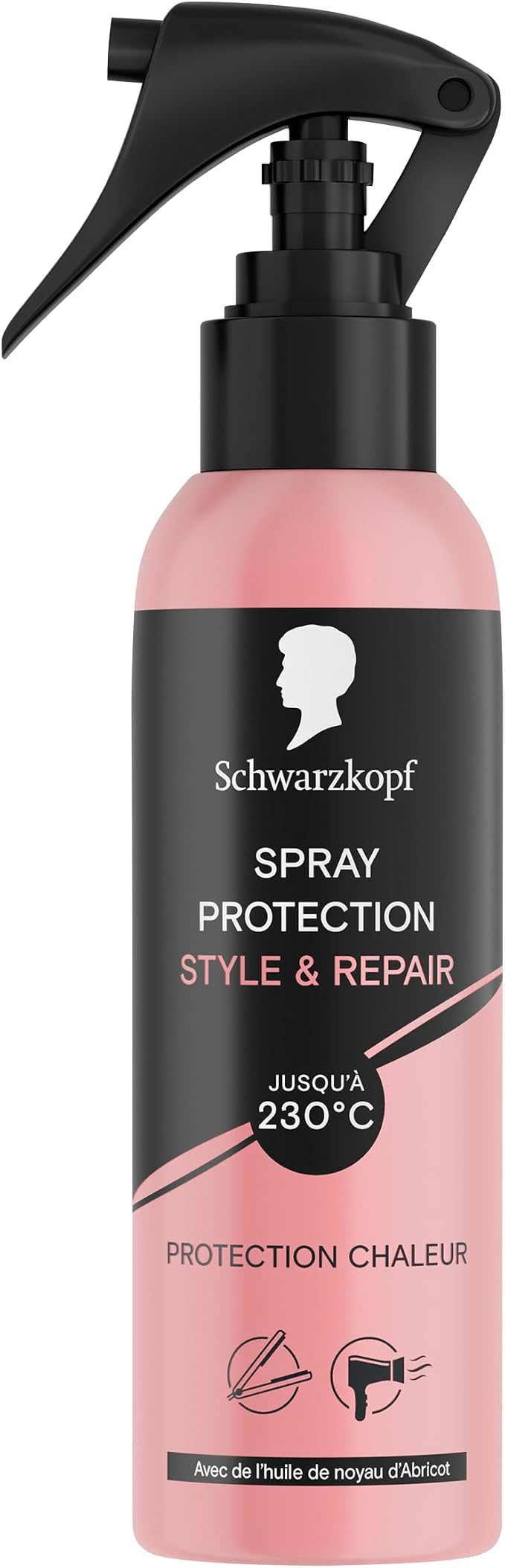 SCHWARZKOPF, Spray Protection 230°C, Style & Repair, Heat Protection, Apricot Kernel Oil Formula, Vegan, Styling & Care, Heat Sensitized Hair, Split Ends, 150 ml - Image 1
