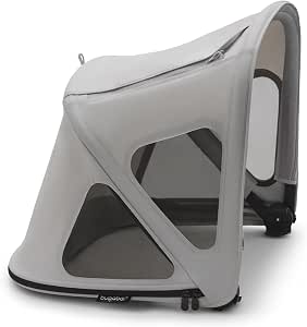 Bugaboo Fox Window Canopy Extendable for Extra Coverage and Optimum Sun Protection, Water Repellent, Fits All Bugaboo Fox/Cameleon 3 Strollers, Grey - Image 1